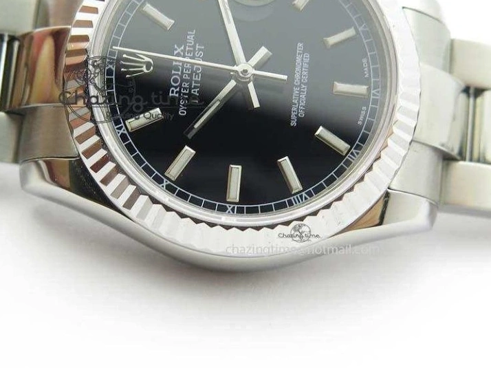 Best A2824 SS Dial SS BP-Maker 31mm DateJust Black V2 On Edition Bracelet 1008
